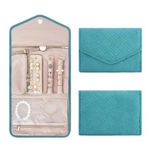 Lightweight Portable Travel Jewelry Storage Bag Equipped With Multiple Compartments Multi-Slot Organizer Pouch For Sorting Rings Earrings Necklaces And Small Jewelry For Daily Trip Use