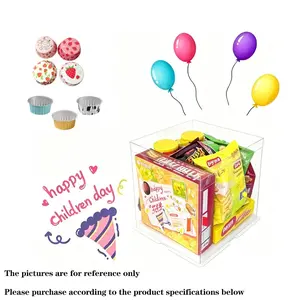 4 Inch Transparent Square Cake Box, Birthday Cake Packaging, Baking Box, No Ribbon, Bakery, Dessert, Wedding, Birthday Party, Mother's Day Gift Box