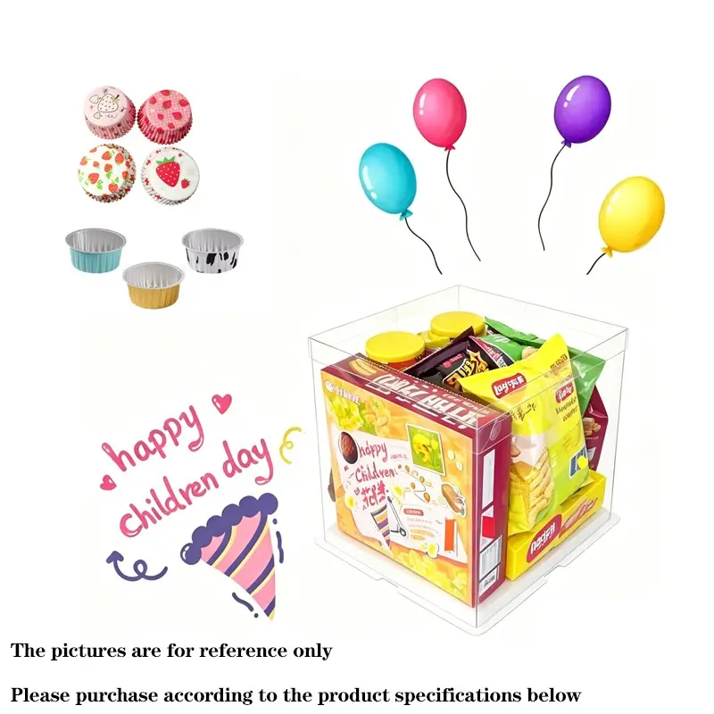 4 Inch Transparent Square Cake Box, Birthday Cake Packaging, Baking Box, No Ribbon, Bakery, Dessert, Wedding, Birthday Party, Mother's Day Gift Box