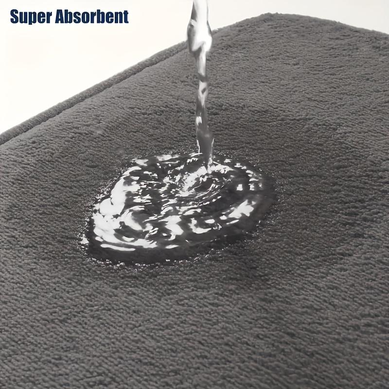 3pcs Non-Slip Bath Mats |   Ultra-Absorbent, Soft Polyester Bathroom Rugs for Tub, Shower, Home Decor and Floor Matting