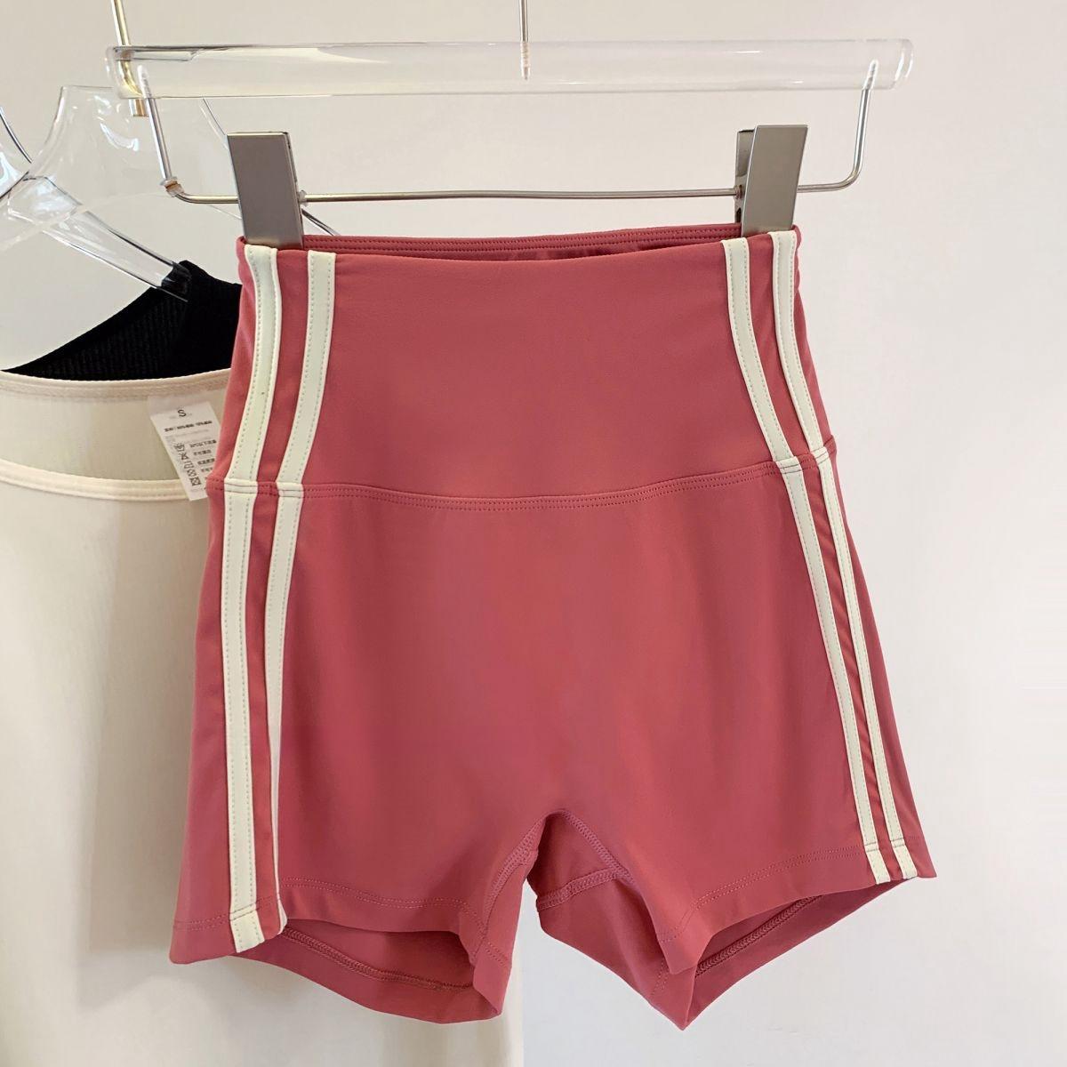 Contrast Striped Side Cycling Shorts Active Wear Women Skinny Biker Shorts 2026 Summer Fitness Casual Black Shorts