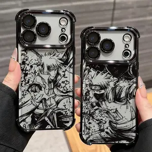 Cool Naruto Plating Silicone Phone Case, Anti-Fall Cover For iPhone 17,16,15,14,13,12,11 Pro Max, Air, Plus