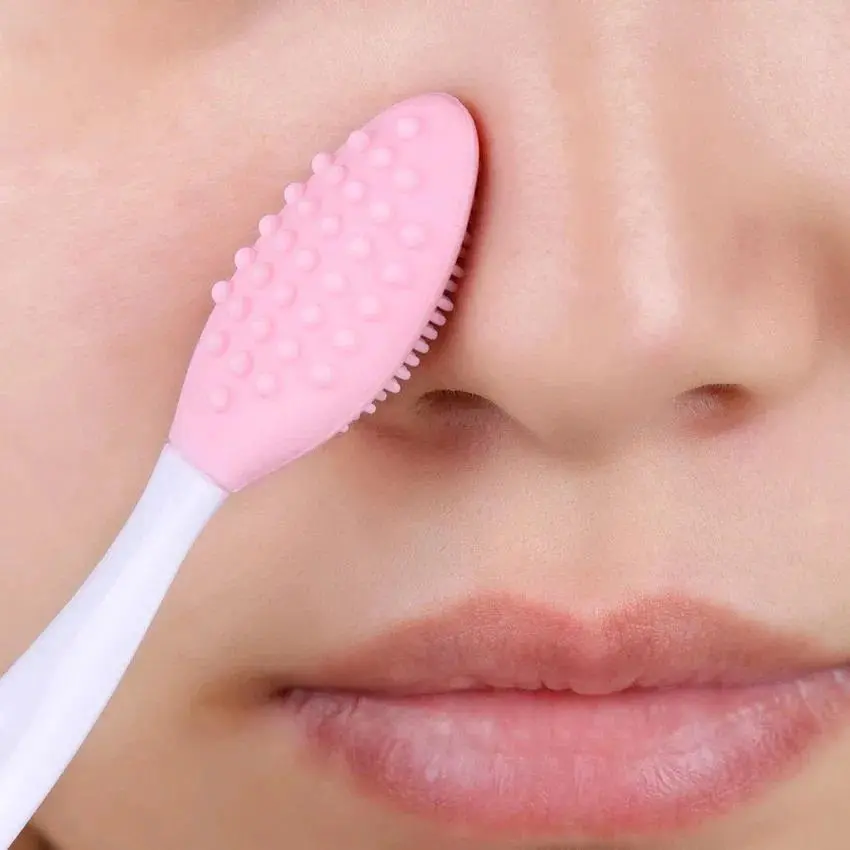 1PC/4PCS Silicone Facial Cleansing Brush Set, Exfoliating Nose Blackhead Removal Tool with Replacement Head for Beauty Skin Care (Home Supplies, Party Bag Gifts)