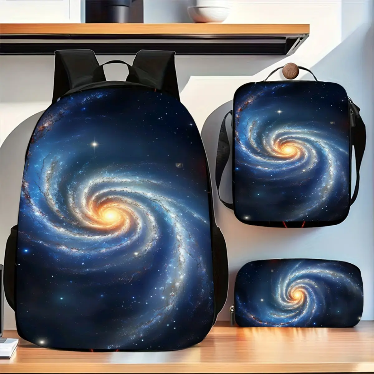 Set of 3 Planet Moon Backpacks, Uniquely Designed, Fashionable And Adorable, Perfect for Sports And Outdoor Activities, Ideal for Everyday Travel And Business Journeys