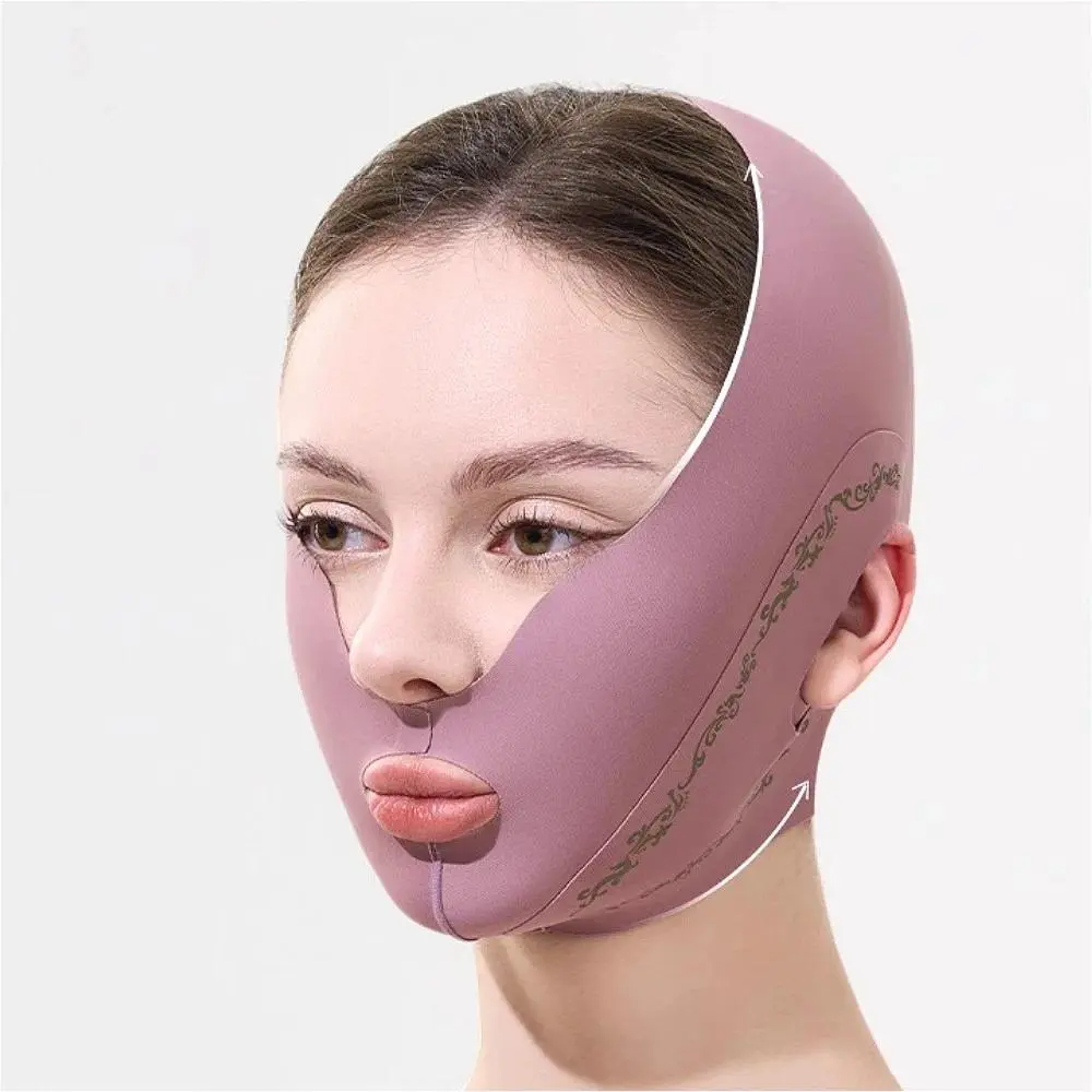 V Line Face Lifting Bandage Upgraded Elastic Face Shaper for Double Chin Jawline Cheek Support Facial Skin Care Strap