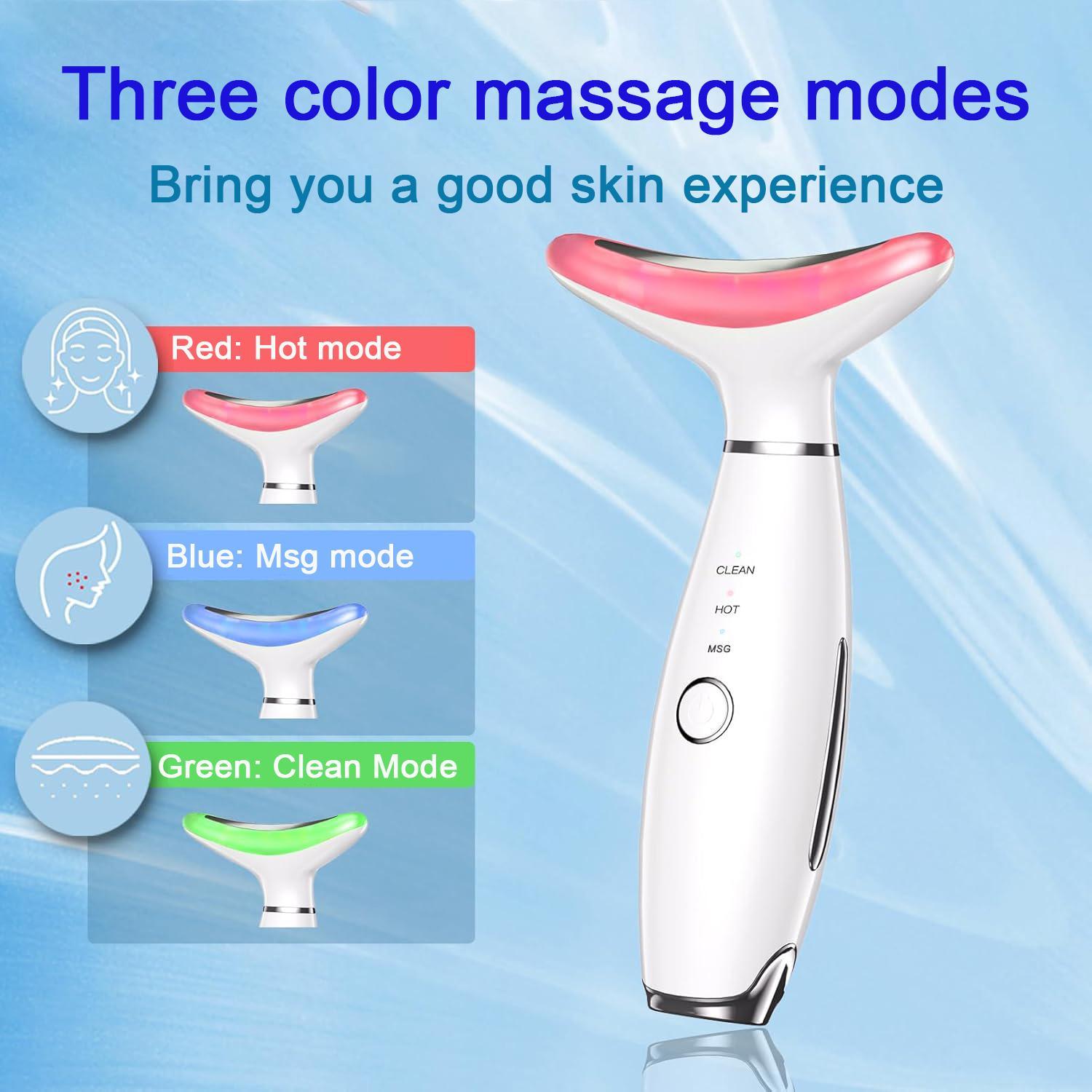 2 in 1 Electric Shaver & 3 Color LED Beauty Neck Instrument Set (2 Counts/set), Facial Massager, Electric Bikini Trimmer, Personal Care Appliances for Women