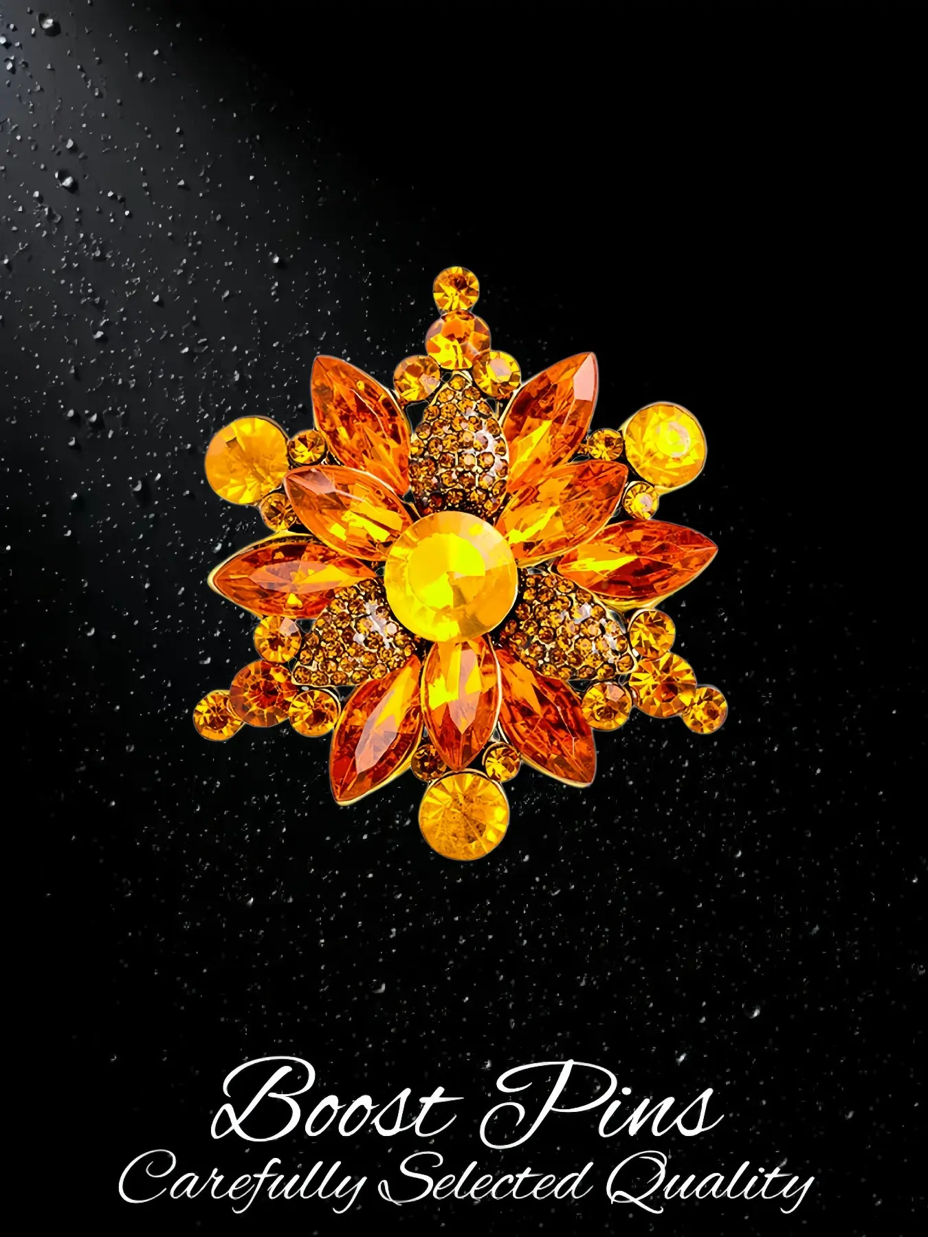 Vibrant  Crystal Floral Exquisite Brooch Flower Pins Lapel Brooch Multi-Cut Rhinestone Flower Corsage Pin Luxe Sparkling Statement Clothing Jewelry For Ladies Coat Shawl Wedding Anniversary Valentine Daily Formal Occasion Gift