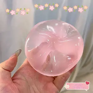 Trendy Handmade Stress Relief Ball, High Aesthetic Plastic Coconut Ball, Crystal Ball Toy for Unisex, Apple Fun Model
