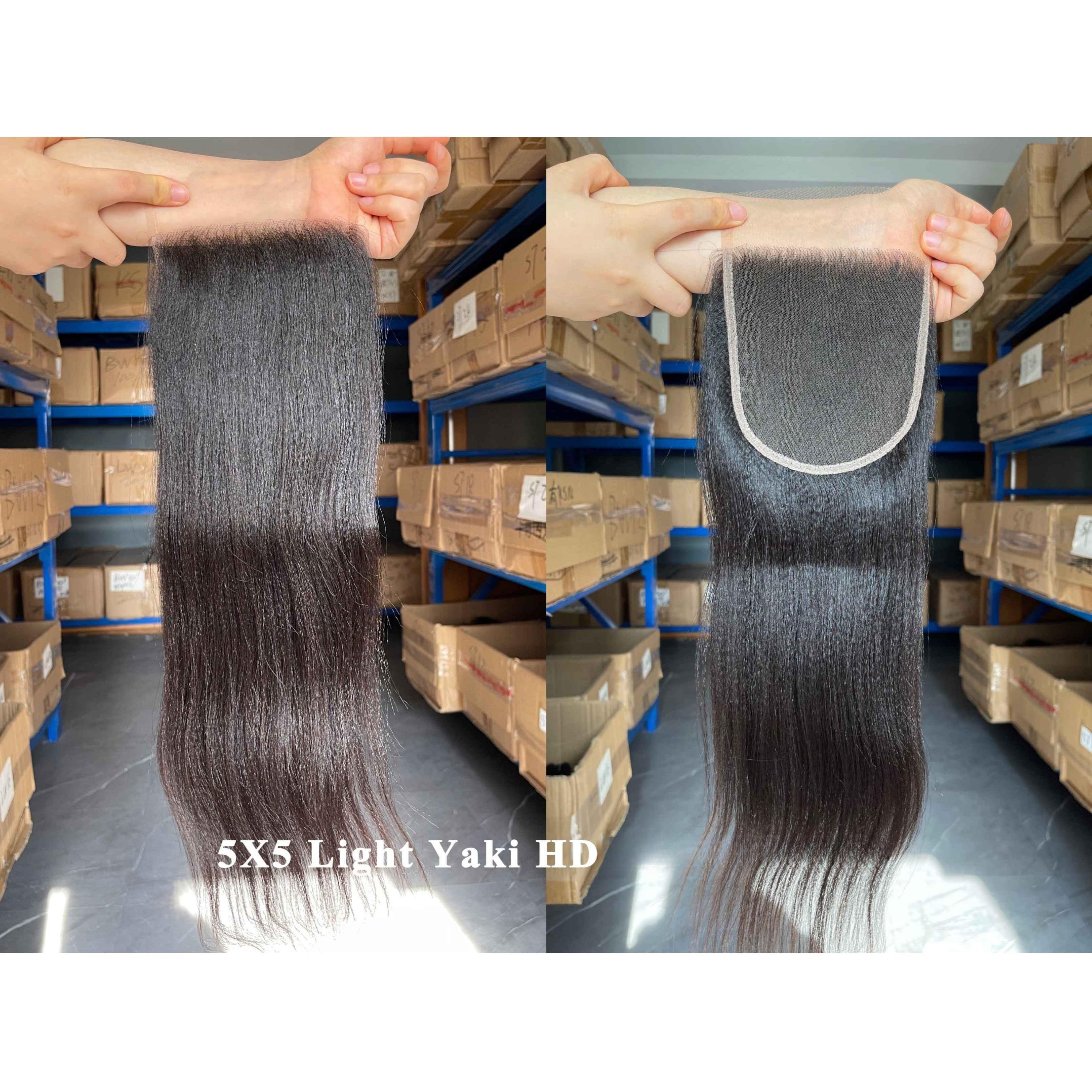 QWB Light Yaki Straight 3 Bundles Deal Brazilian Virgin Hair Last 3 Years (Can WandCurls or Straighten)