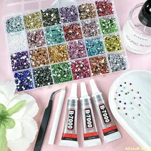 1 Box of Transparent Resin Small Round Rhinestones, Popular Colorful Flat-Back Hand-Applied Nail Art Decoration Kit for DIY