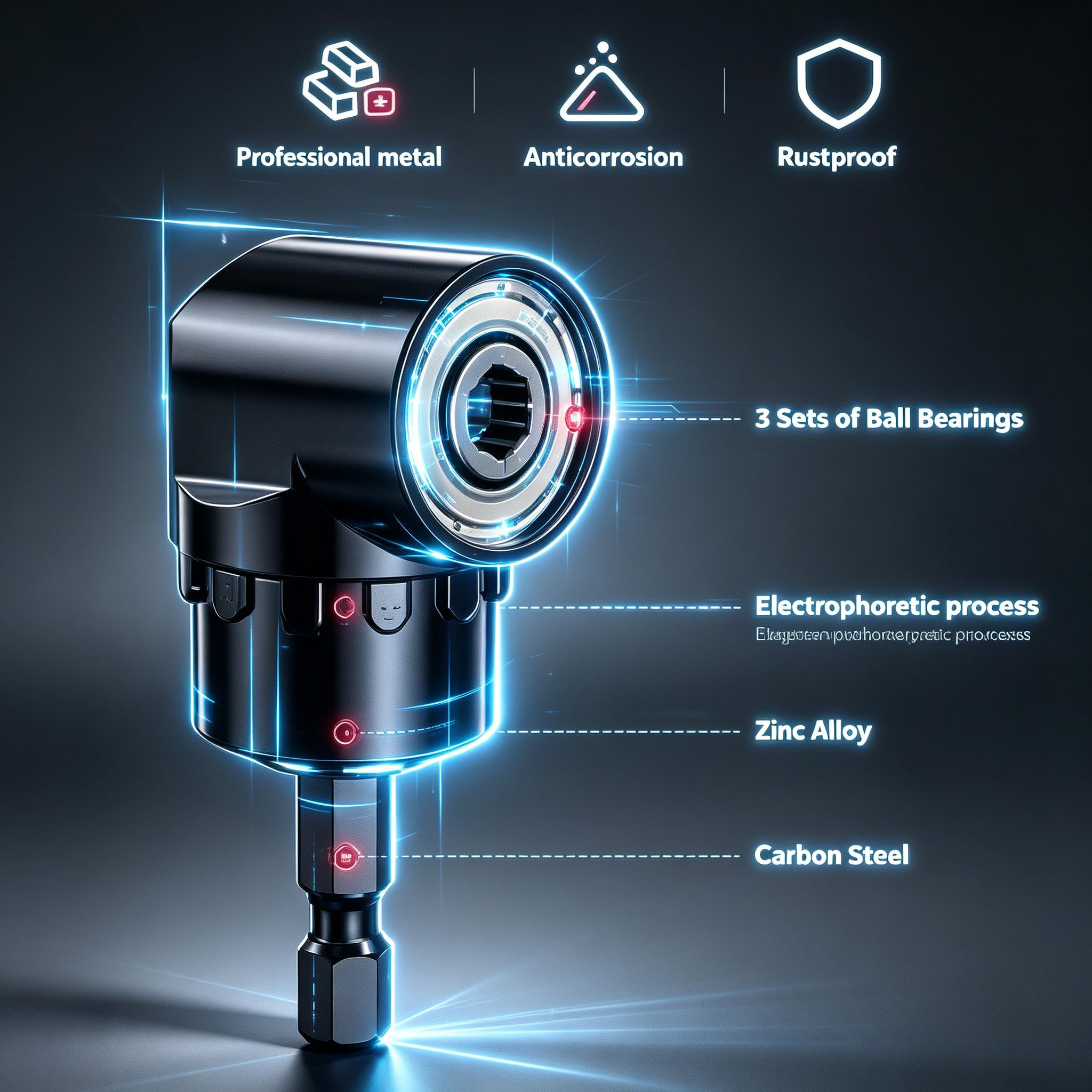 105Degrees 1/4" Hex Shank Magnetic Adapter Bending Drills Size:3PCS