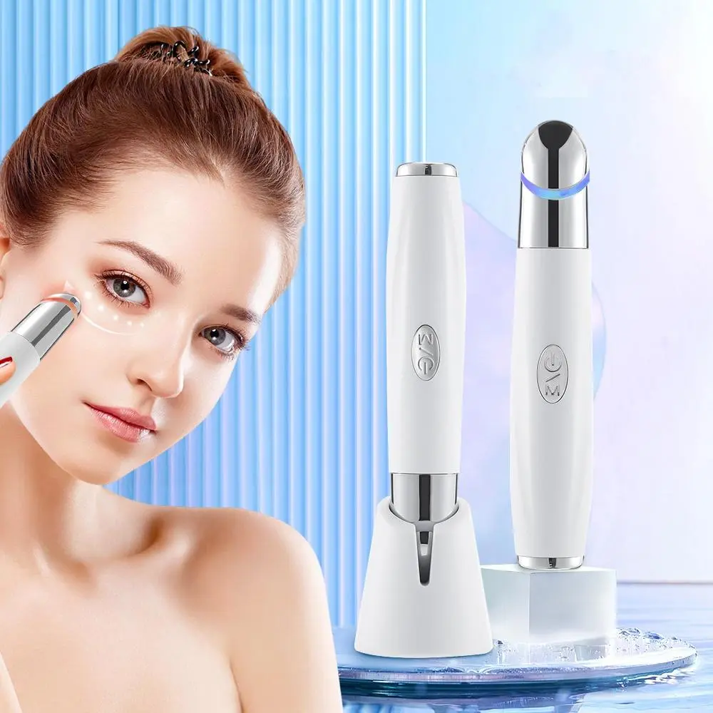 Portable Eye Beauty Instrument, USB Rechargeable Eye Massager, Hot Vibration Massage, Three-color Light Care, Eye Skin Care Instrument, Facial