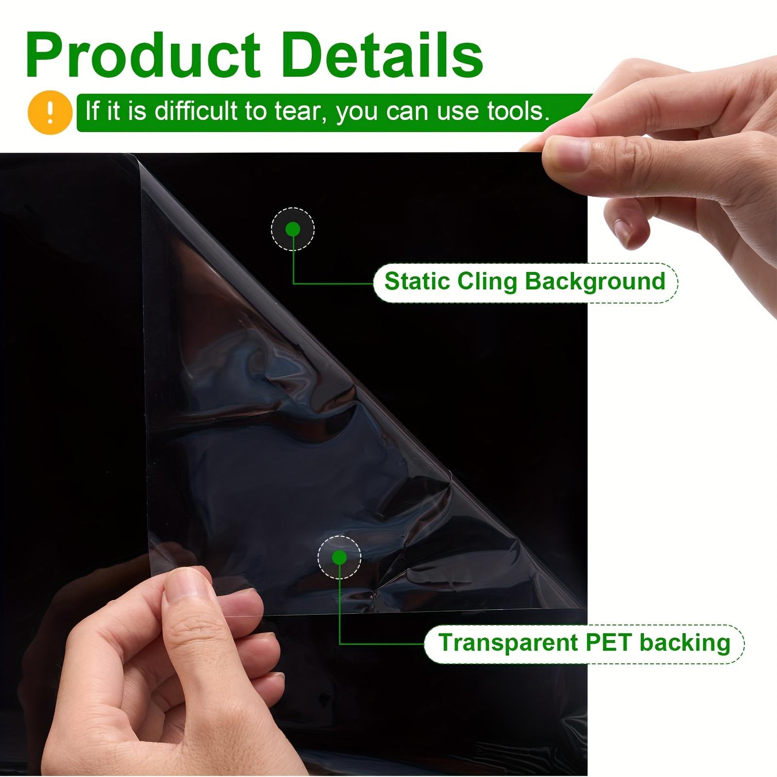 Black Aquarium Background, Static Cling Self Adhesive Fish Tank ...