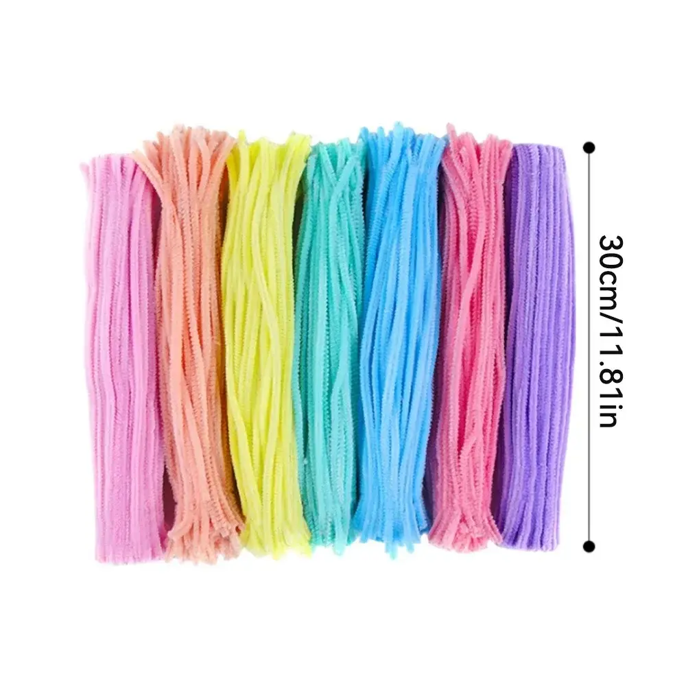 100-1000Pcs Colorful Chenille Stems for Crafting & DIY Projects | Plush Pipe Cleaners for Creative Fun