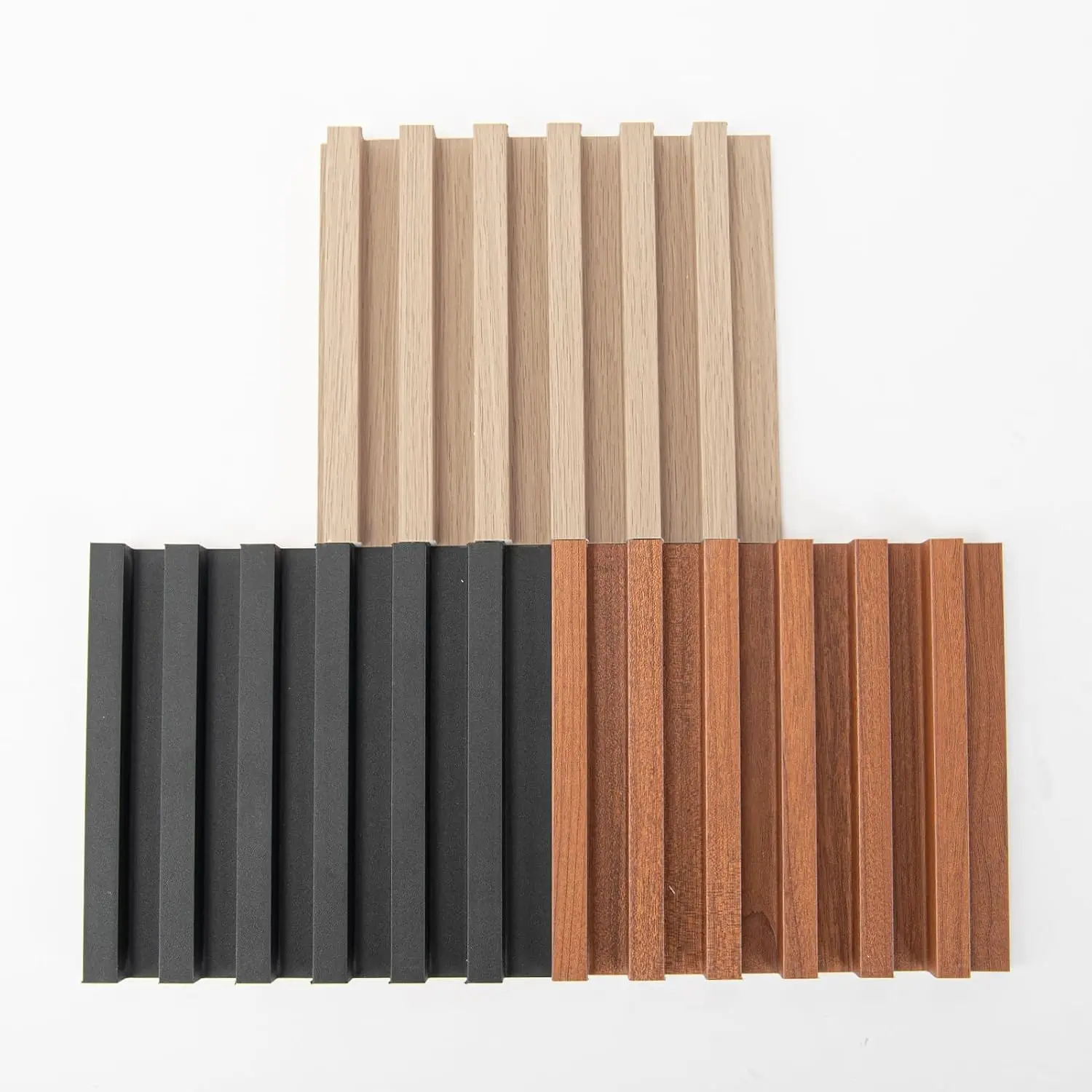 Slat Wall Paneling, 3 Pack WPC Soundproof  Wall Panels for Interior Wall Decor, Fluted Textured Panel Wall Slats, Sample