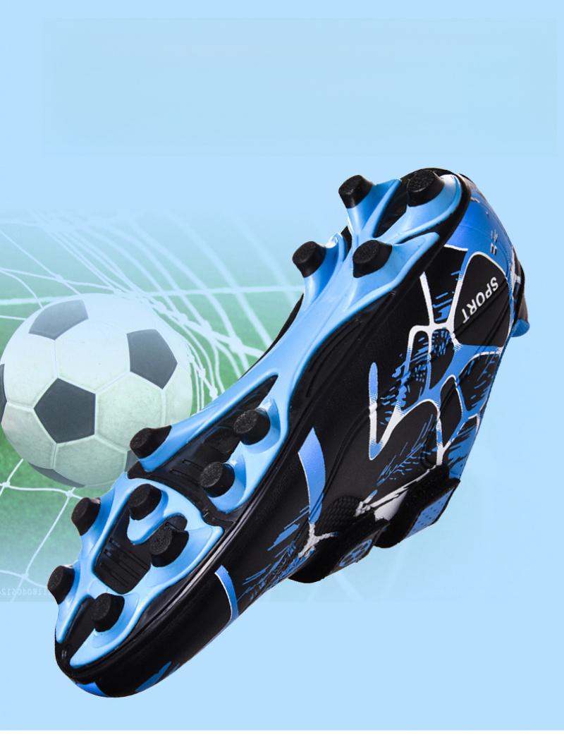2026 football shoes with Velcro fasteners, large size, for children, boys and girls, with long and short spikes, suitable for primary and secondary school competitions and training, unisex