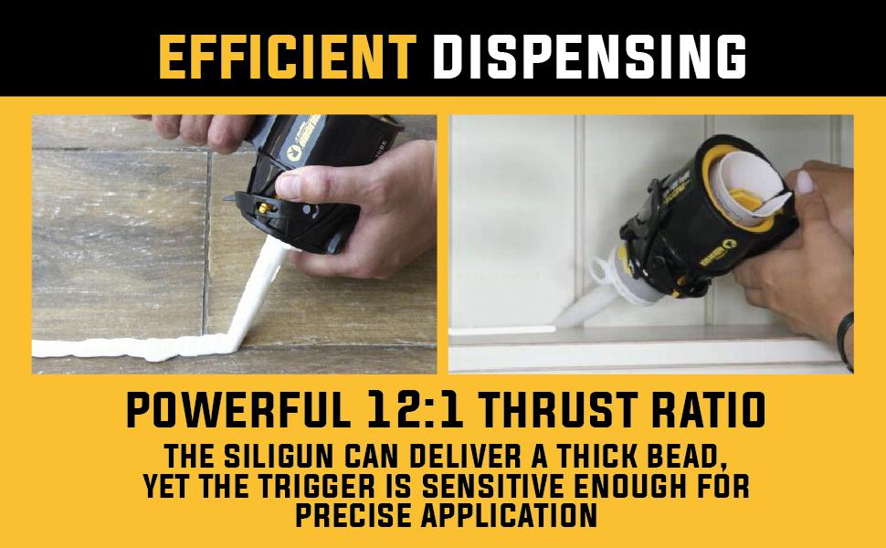 Gen-3 Compact Caulking Gun - No Drip Caulk Gun - Patented Design - Lightweight ABS Frame - Works with All 10 oz Tubes