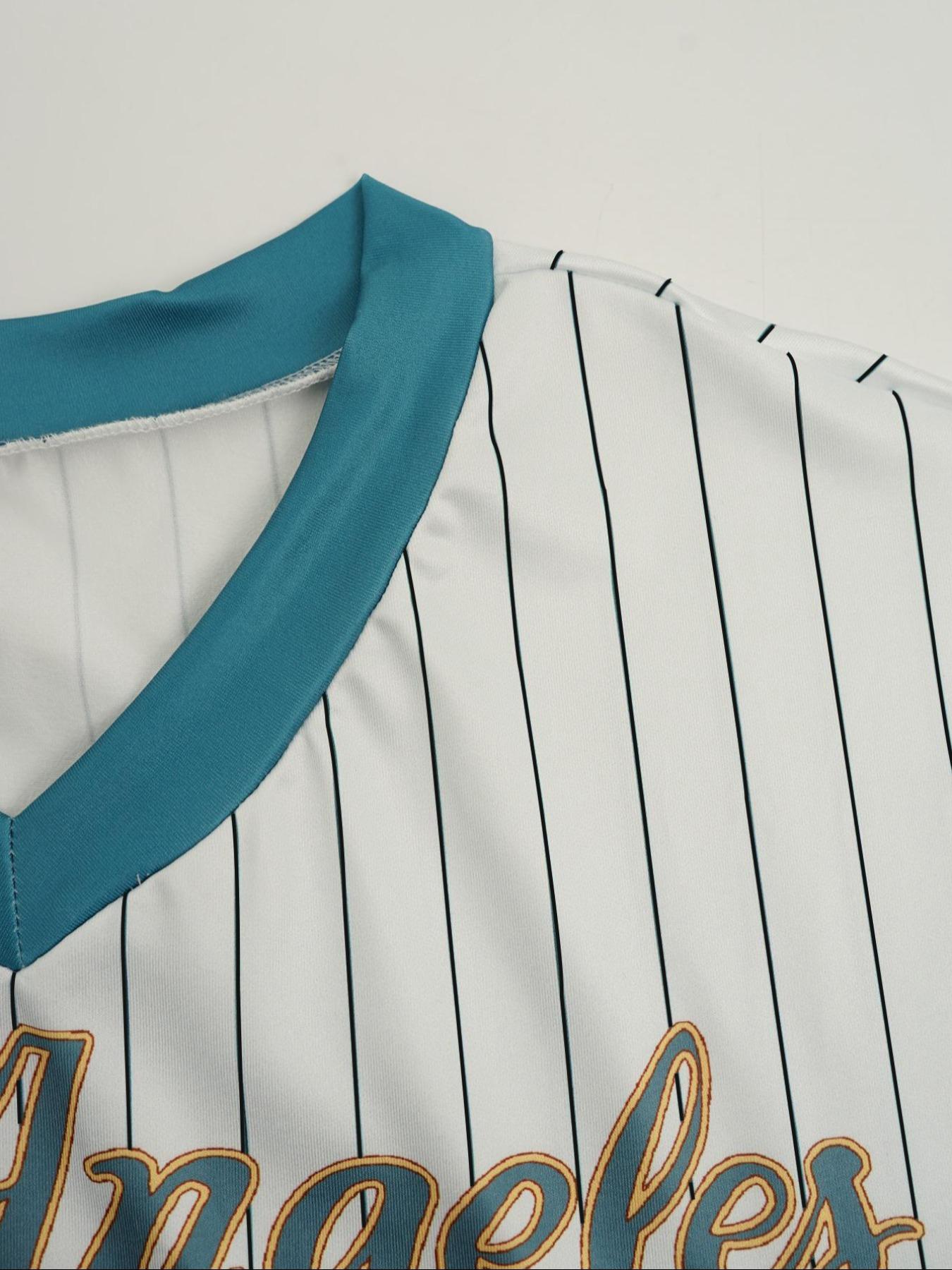 Women's Figure Print V Neck Fitted Knit Tee, Fashion and Trends Casual Short Sleeve T-shirt for Daily Wear, Ladies Womenswear Clothes for All Seasons