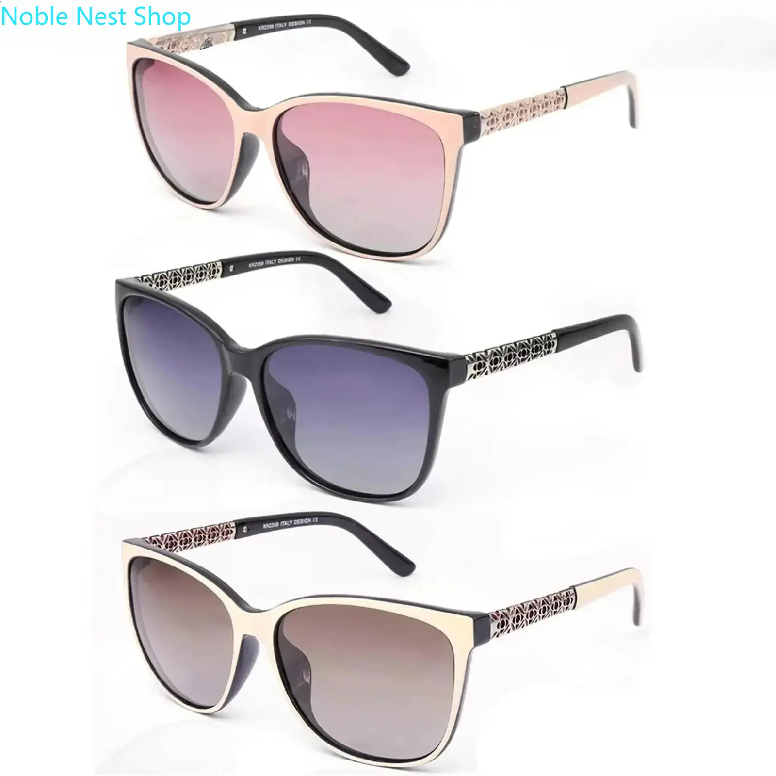 3 Pack Polarized Sunglasses for Women, Lightweight Soft Comfort Flexible UV400 Stylish Eyewear