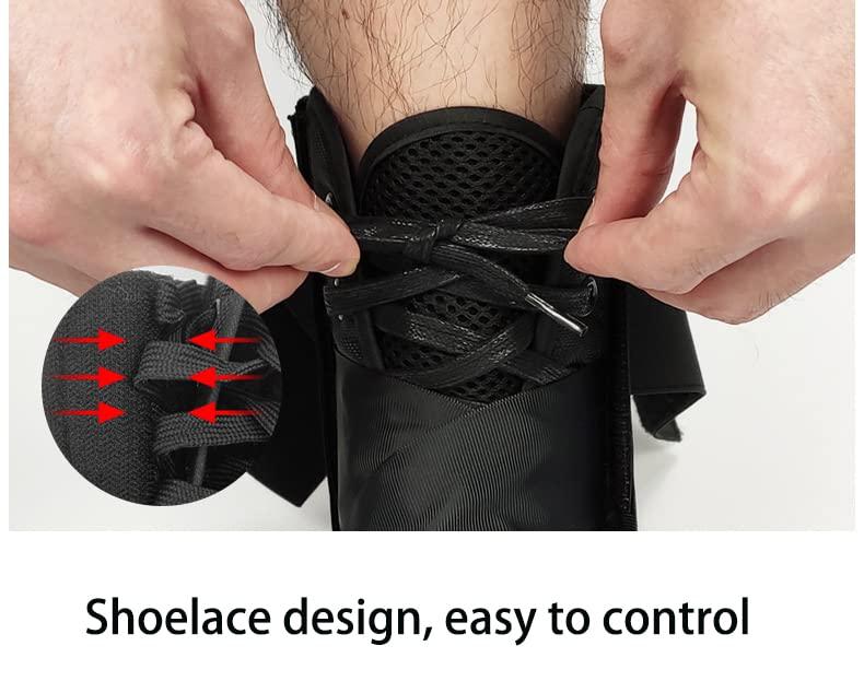 Sports Compression Ankle Support With Adjustable Figure-Eight Strap, Ankle Sleeve, Protective Gear, And Lace-Up Design