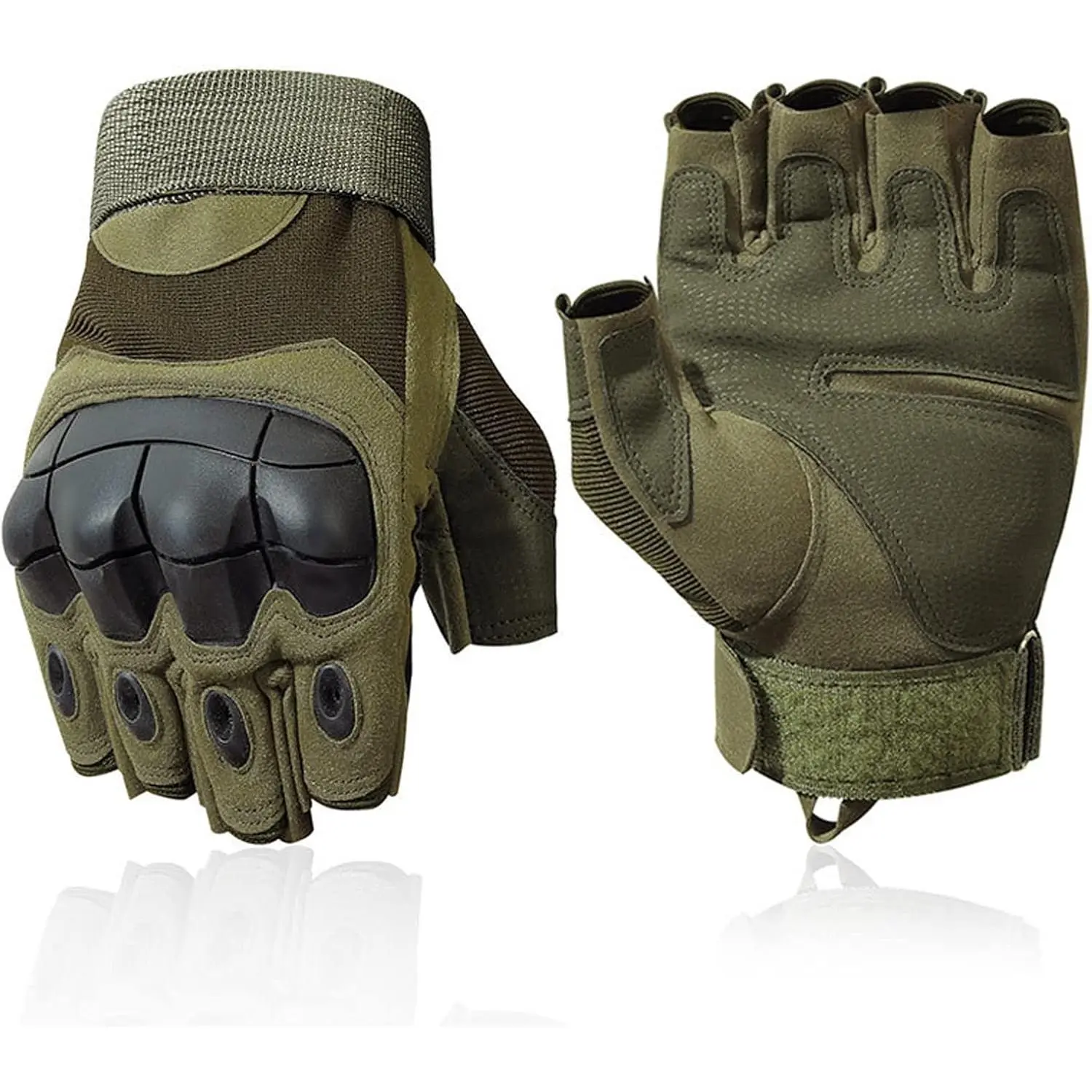 Outdoor Fingerless Gloves for Men - Driving, Hiking, Biking & Motorcycle Gloves