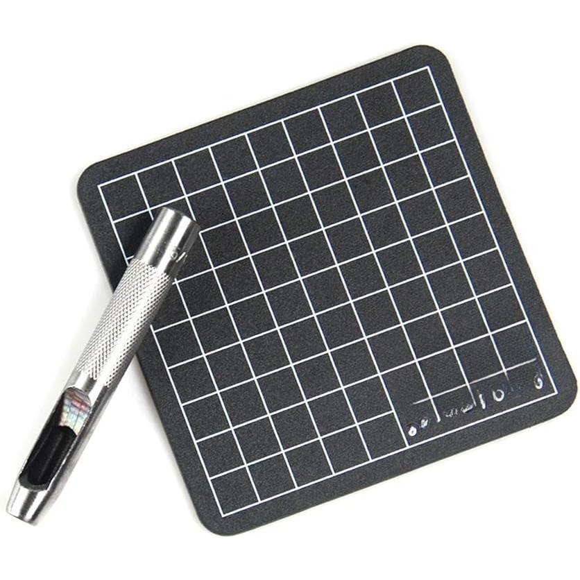 9 count Hollow Punch Set (1/8"-1/2") with A Free  MAT, Leather Hole Punch Set