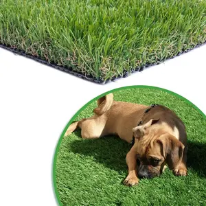 WS Artificial Grass Turf 5FTX8FT,1,38inch 4 Tone Realistic Synthetic Thick Fake Faux Grass Rug Astroturf Carpet Landscape for Dogs Indoor Outdoor Garden Lawn Mat, with Drainage Holes