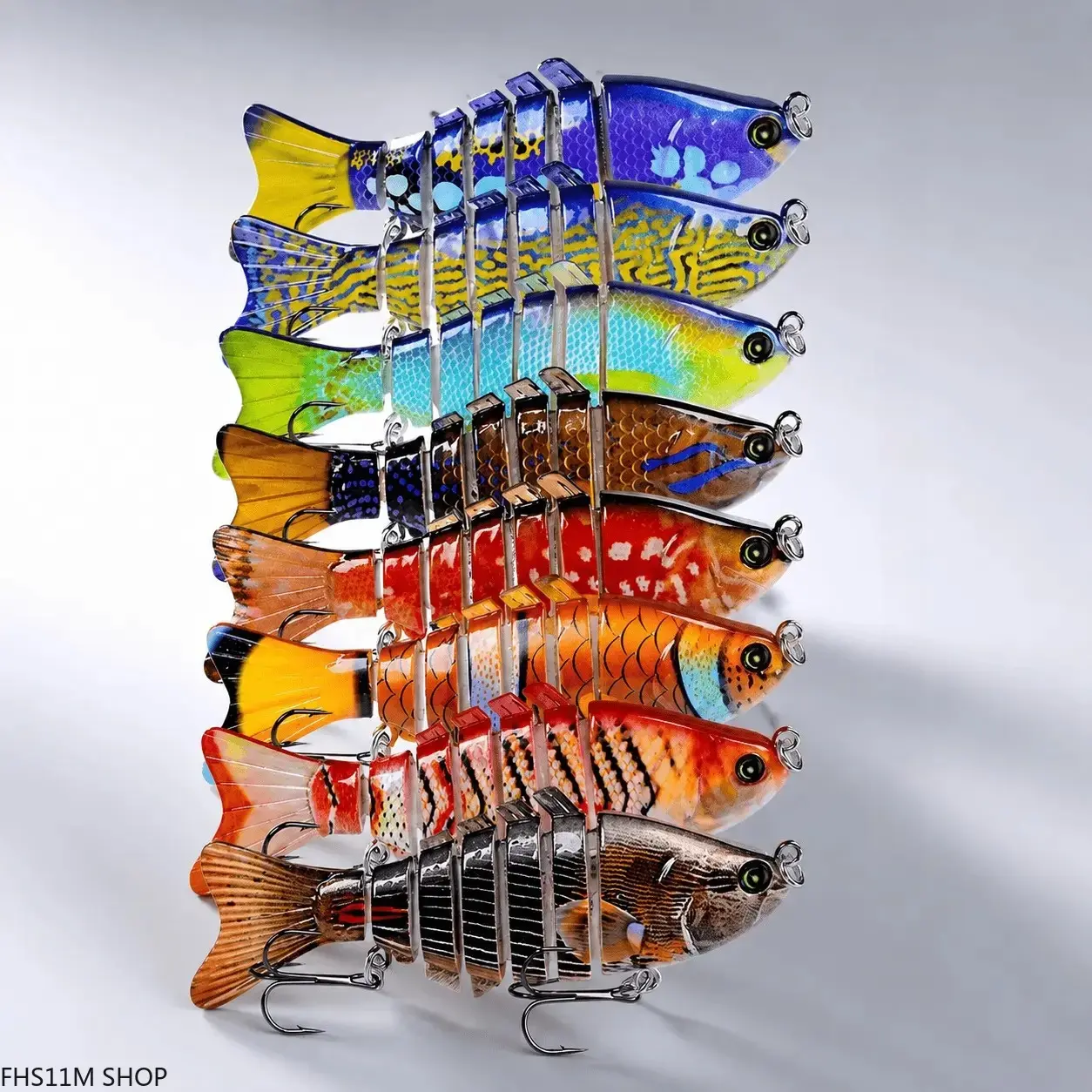 6 Section Multi Jointed Lure High Elastic Silicone Realistic Wobbler 15.5g Size 6 Hook Freshwater Saltwater Angling FishingTok CatchAndCook Summer Essentials Unisex Premium Artificial Swimbait