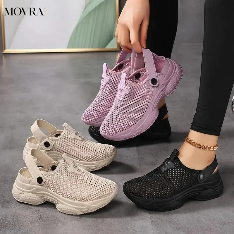 MOVRA1 [-On Sneakers] Women's Casual-On Sneakers |           Breathable Mesh |           Round Toe |           Thick MD Sole |           Multi-Color Options |           All-Season Comfort Shoes |           Easy On/Off Design(Phone Holders & Mounts)