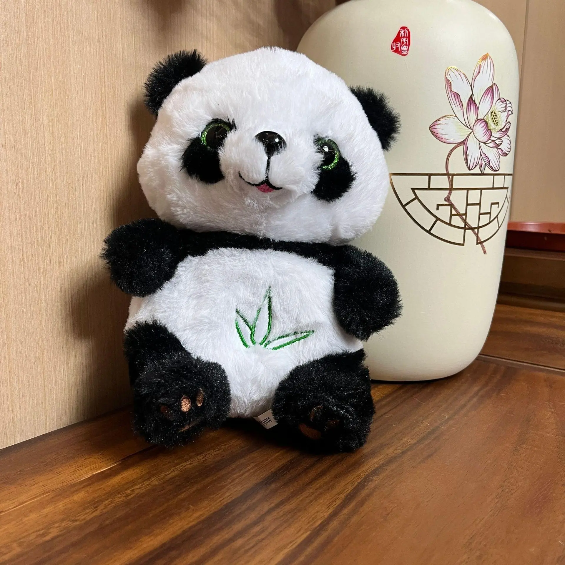 Newborn Breathing Bear Panda Soothing Musical Plush for Baby Sleep Companion Snuggle Anxiety Relief Teddy Doll Xmas Gift