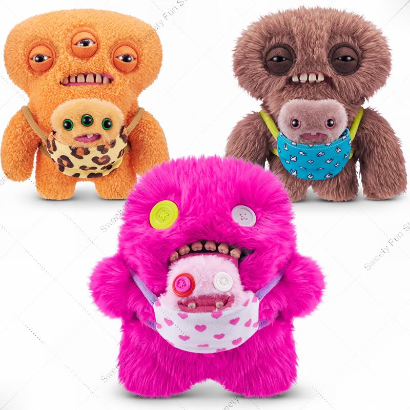 100% Original Fuggler Funny Ugly Monster Plush Toy – Tooth Creature Stuffed Doll, Hairy Furry Plushie Gift for Kids & Collectors, Mini Rascals Series