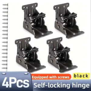 90-Degree/180-Degree Self-Locking Folding Hinge, Connecting Hinge Extension Hardware Fittings, Ideal for Table Legs Coffee Table