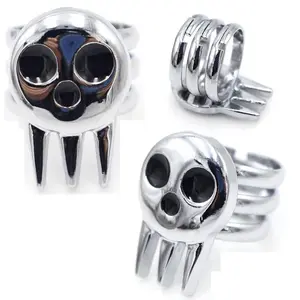 Anime Death The Kid Cosplay Rings Unisex Opening Adjustable Skull Ring Prop Jewelry Accessories