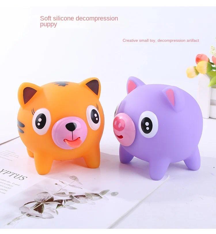Talking Animal Baby Toys Jabber Ball Tongue Out Stress Relieve Soft Cute Tiger Pig Dog Ball Great Gifts for Kids Adult Baby Toys