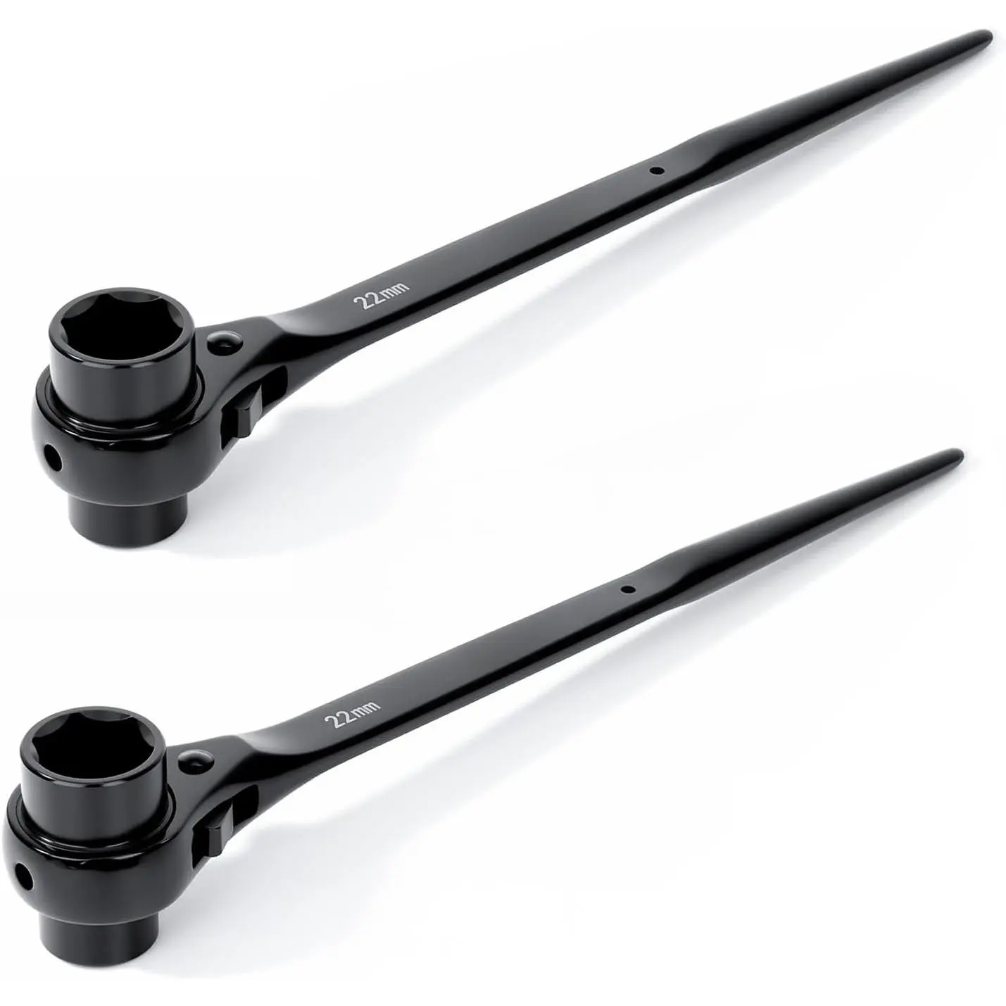 2 count 19mm×22mm Double Ended Socket Ratcheting Scaffold Spud Wrench