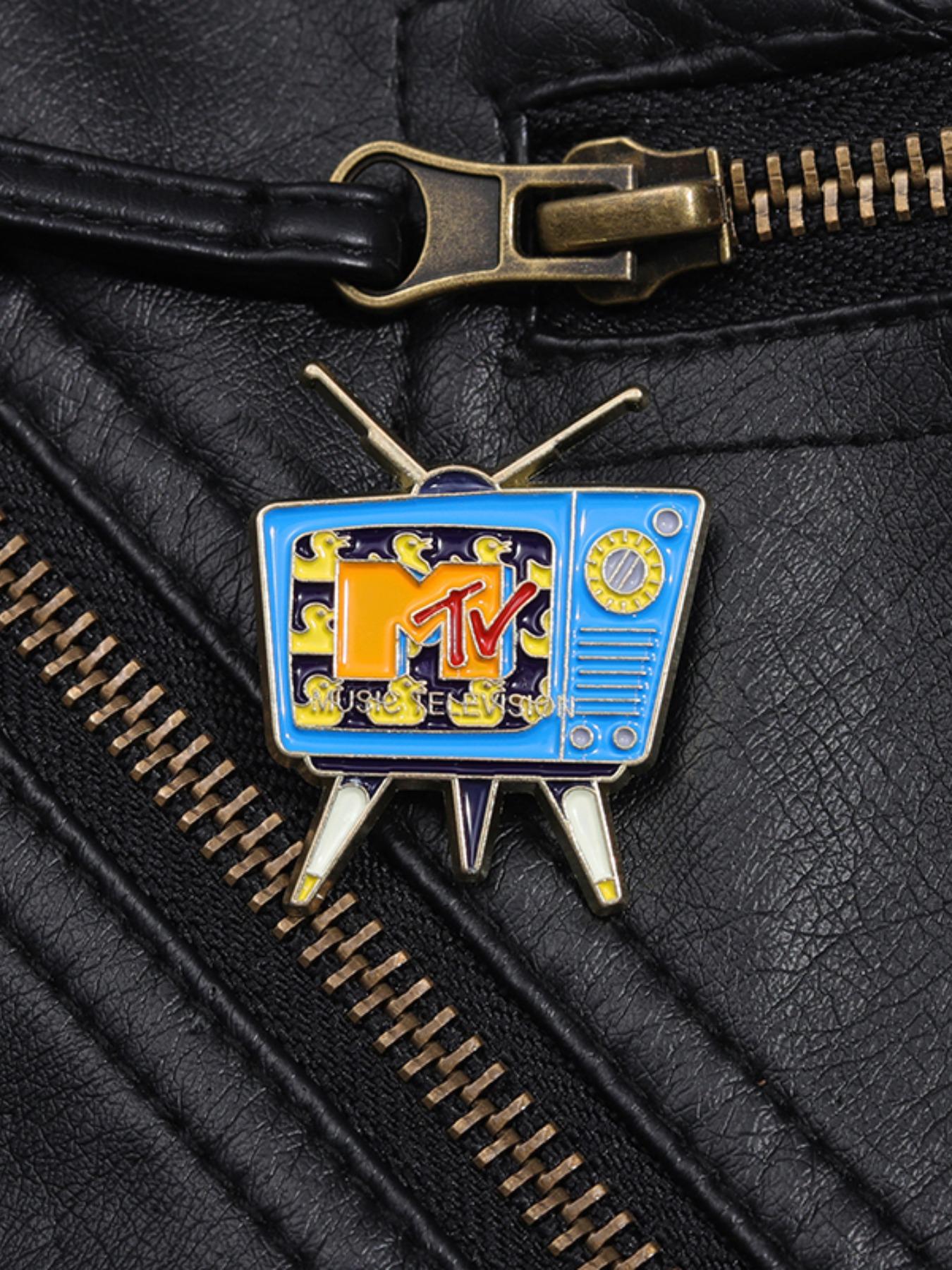 Vintage Television Design Brooch, Cute Retro Television Badge for Backpacks, Jeans, Scarves, Hats Decor, Fashion Accessories for Women & Men