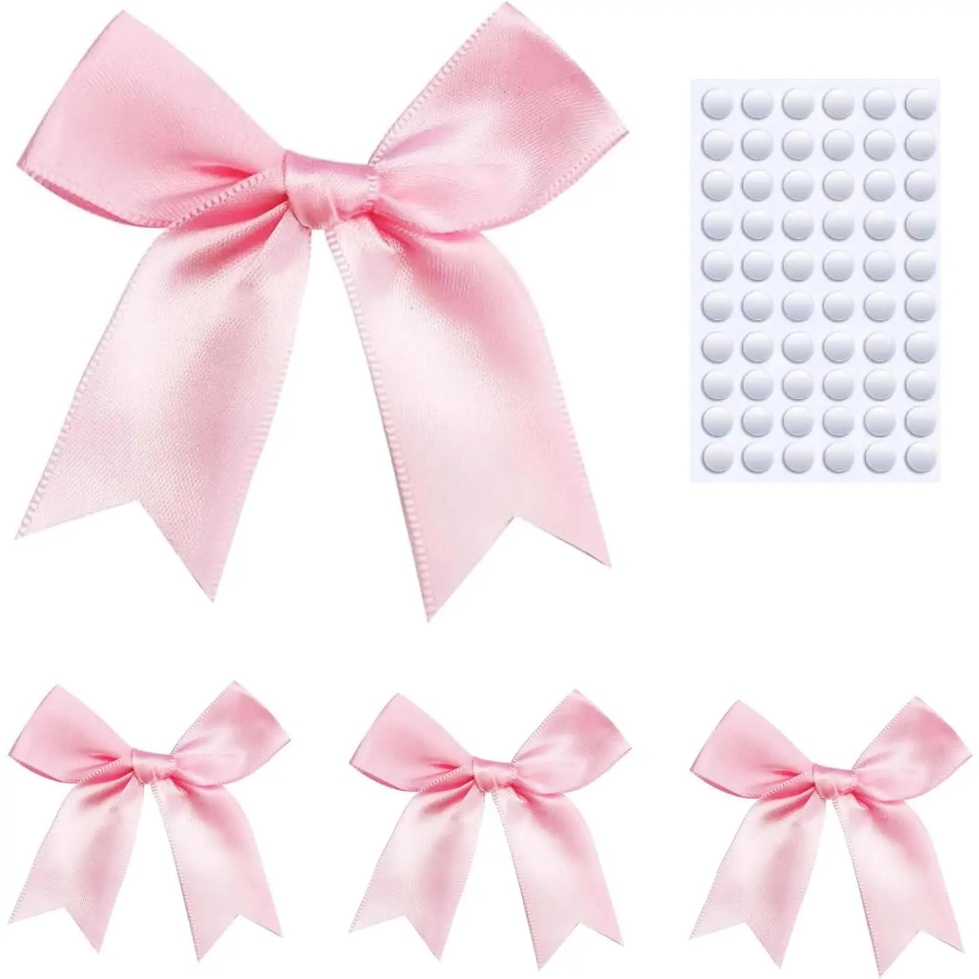 Elegant  Wrap Bows, 50 count 3.3 Inch Mini Satin Ribbon Bows for Crafts  Bags Cake Baking Christmas Party Decors Wedding Birthday  Shower Valentines ()