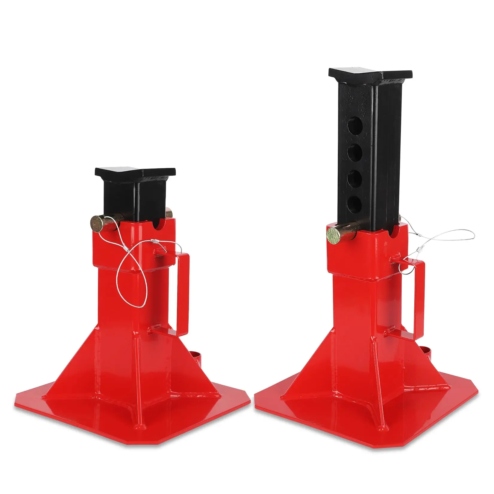 Garvee v-Head Pipe Jack Stand with 22 Ton Load Capacity, Adjustable Height from 13 to 19 Inches, Heavy-Duty Folding Pipe Stand Ideal for Welding, Automotive, and Construction Projects