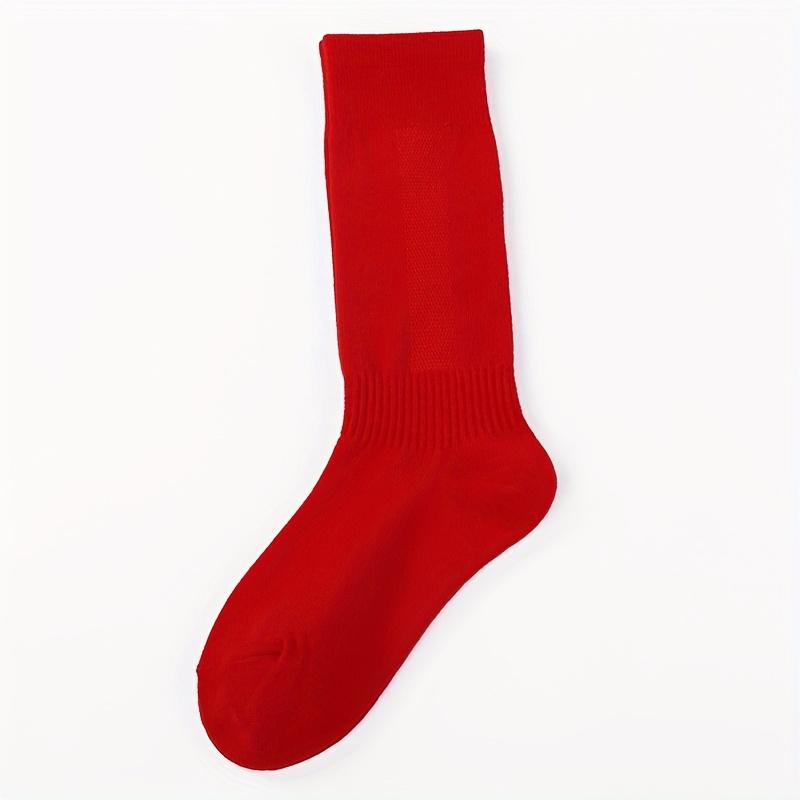 (New)1/3 Pairs Kids Knee-High Sports Socks - Breathable Mesh, High Elasticity & Moisture-Wicking, Solid Color Athletic Socks for Basketball, Football, School - Durable Polyester Boys & Girls Socks