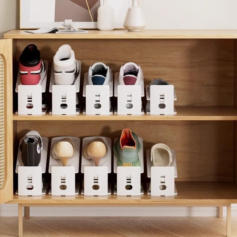 Double-layer shoe rack adjustable Double Tiers shoe storage artifact Organiser household space-saving shoe cabinet layered partition sorting shoe rack