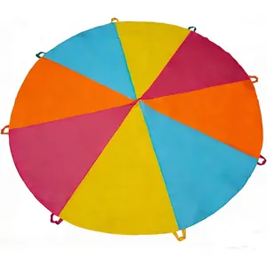 Multicolored Parachute - 6FT, 10FT, 20FT with Handles for Kids Indoor Outdoor Playfidget toys
