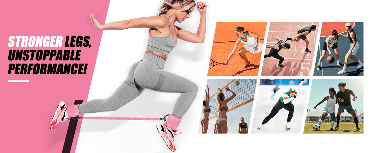 Ankle Resistance Bands with Cuffs for Working Out, Resistance Bands for Women, Exercise Bands for Leg and Glute, Booty Workout Equipment for Kickbacks,Butt and Hip Training