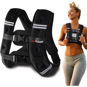 Weighted Vest - Weight Vest for Running, Strength Training & Muscle Building, Features Reflective Stripe for Safe Outdoor Workouts (available in 6lbs to 30lbs)