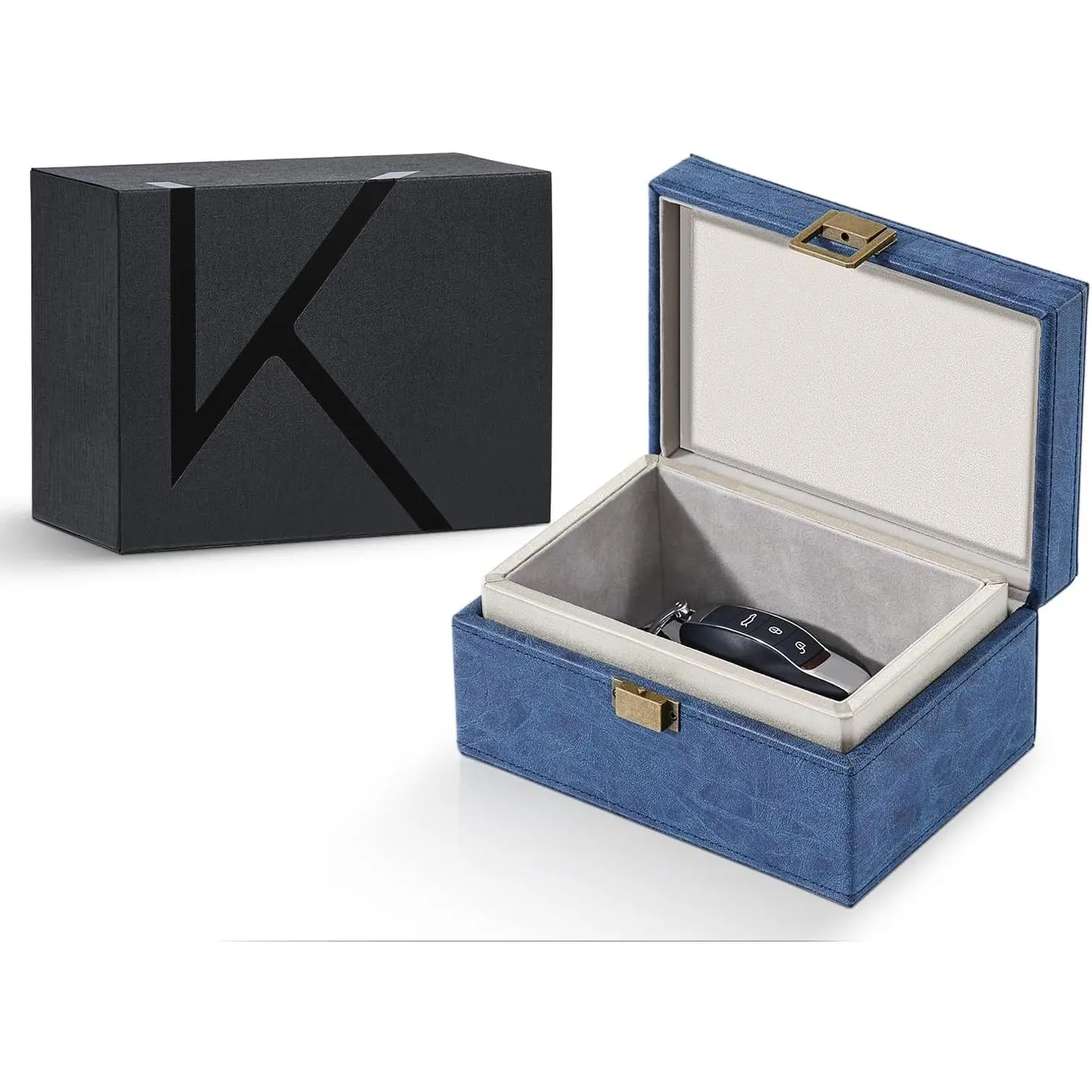 KK6 Faraday Box for Key Fobs, Signal Shielding Storage | Signal Shielding • Key Fob Storage •  Synthetic Leather •  & Office Use