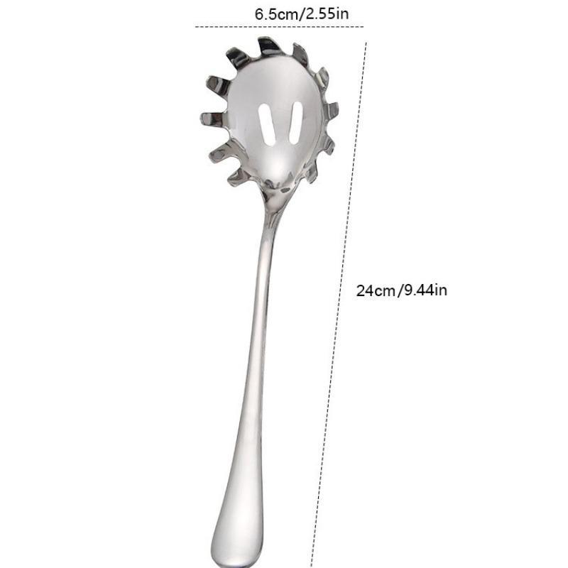 1 Piece Stainless Steel Pasta Fork, Kitchen Long Handle Noodle Spoon Server, Spaghetti Strainer, Best Cooking Tool