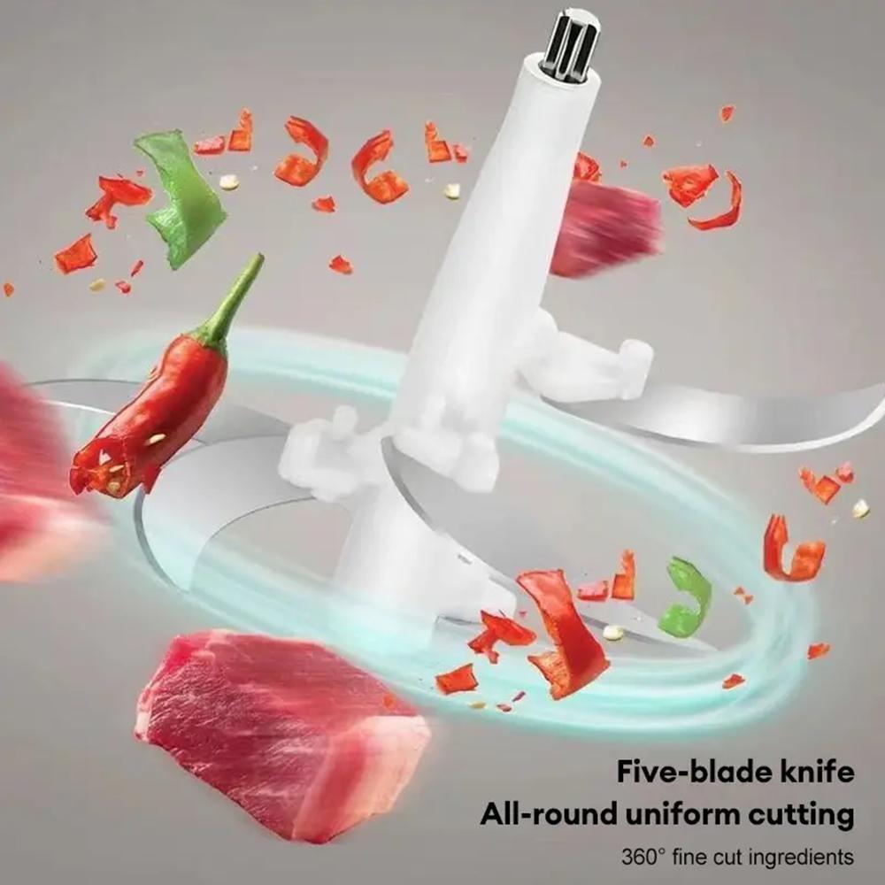 Stainless Steel Meat Grinder, Large Capacity Electric Food Chopper, 3 Speed Food Processor, Dough Mixer for Vegetables, Onions, Garlic, Salads