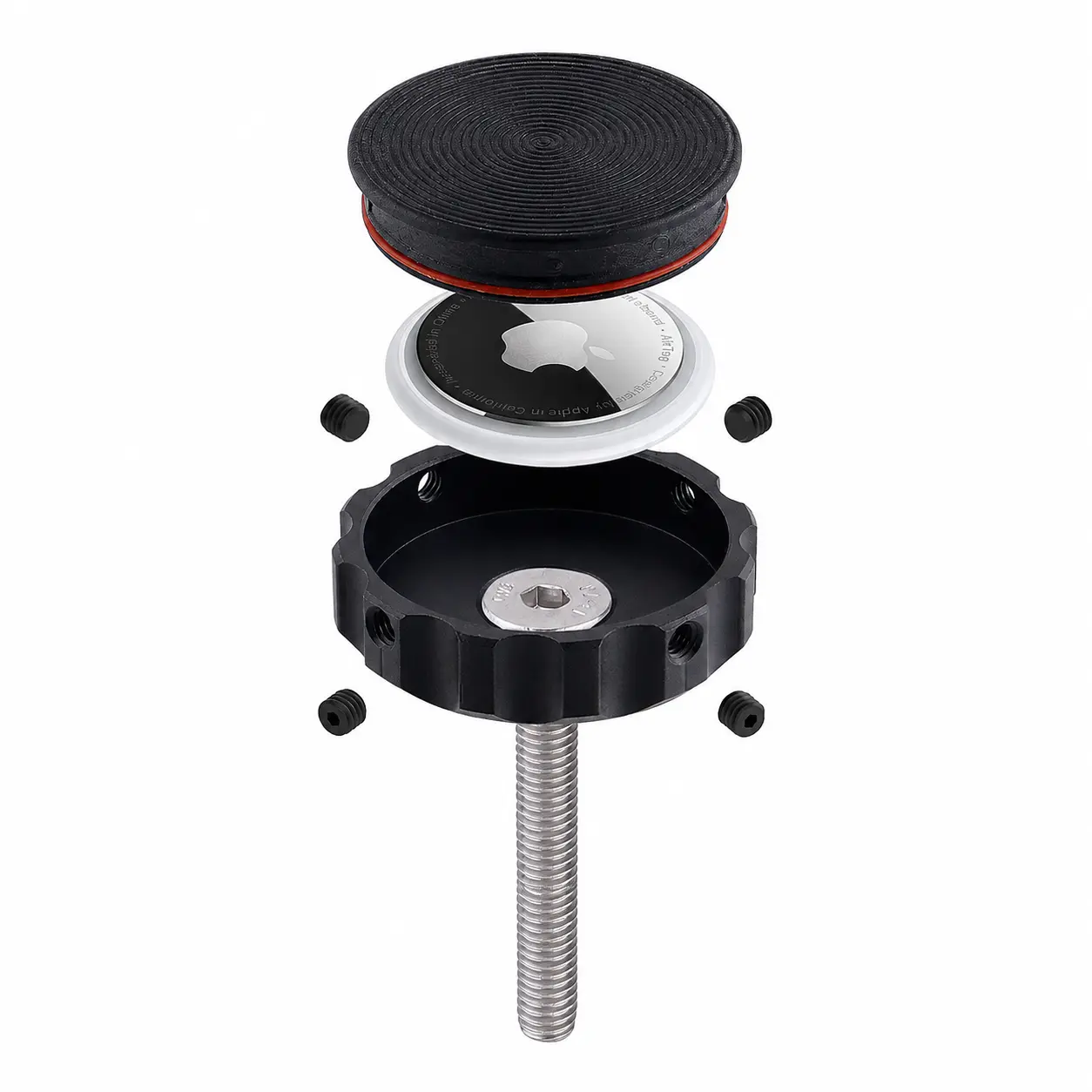 Universal Bicycle Stem Cap Mount with Integrated GPS Tracker Compatibility for Secure, Discreet Anti-Theft Positioning and Protection of Handlebar Fork Crown Area