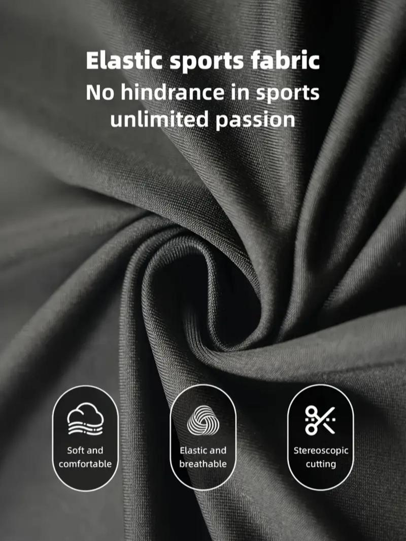 Men's Regular Fit Sports Tee, Quick Drying Breathable Long Sleeve T-shirt, Casual Sporty Top for Gym Running Hiking, Athletic Sports Clothing