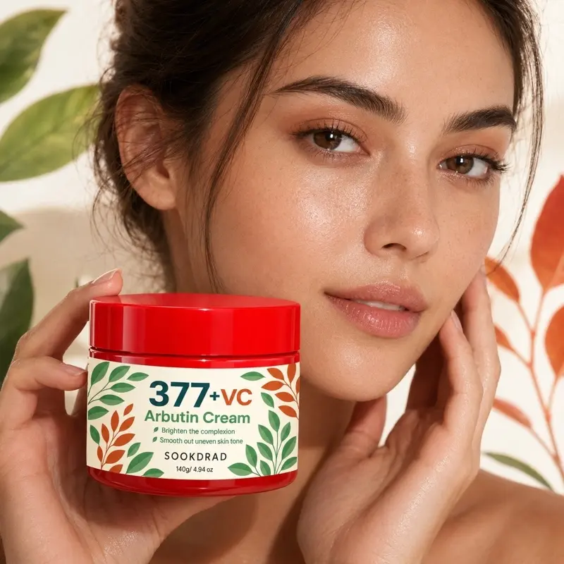 Arbutin Cream, 377+VC, Daily Skincare, Brighten Complexion, Smooth Uneven Skin Tone, All Skin Types, 140g, Skin Brightening Cream