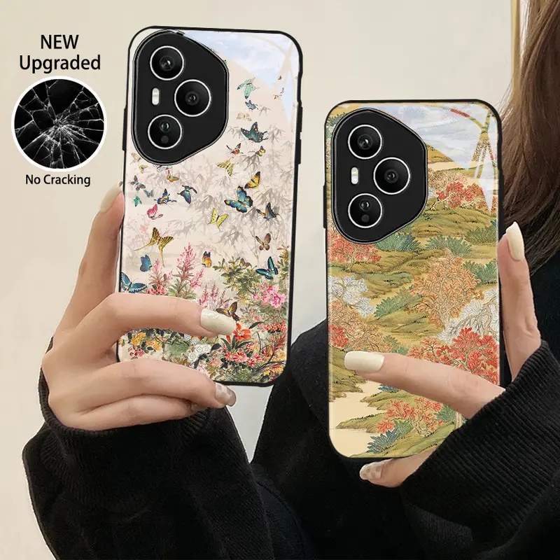 Chinese Traditional Landscape Case For Honor 400 Pro 400 Lite 5G Flexible Acrylic Glossy Phone Case